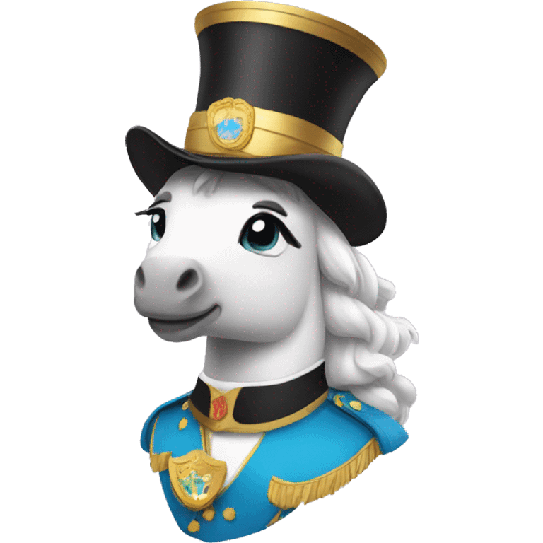 Un unicornio presidente emoji