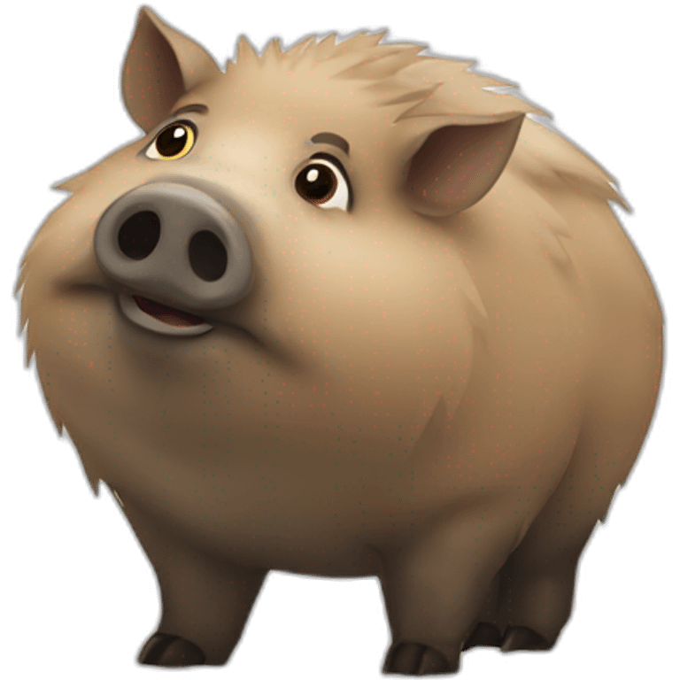 Fatty small round wild boar emoji