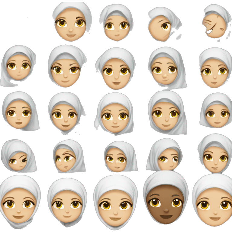 hijabi white girl  emoji