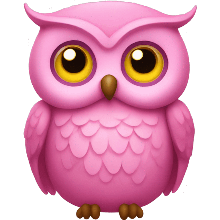 Pink owl emoji