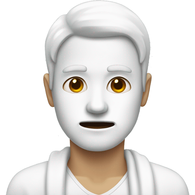 A sick person with a white face emoji