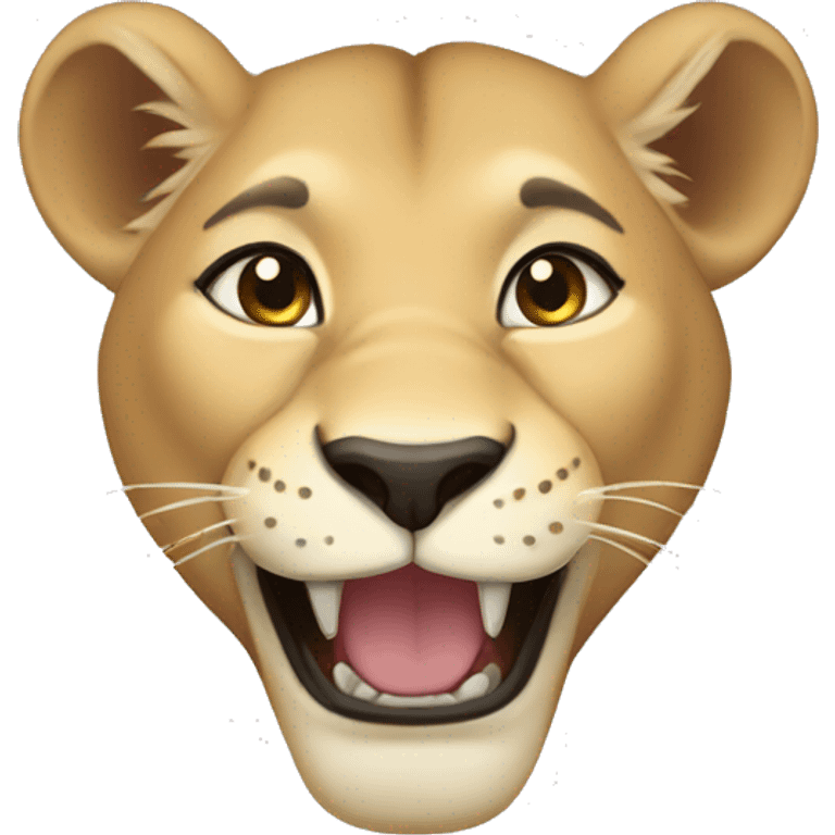 Lioness smiling emoji