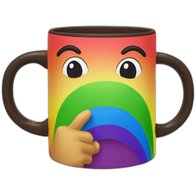 rainbow mug emoji