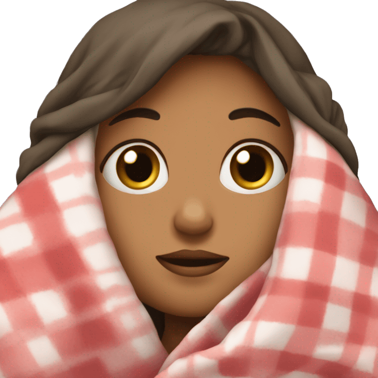 girl wripped in a blanket emoji