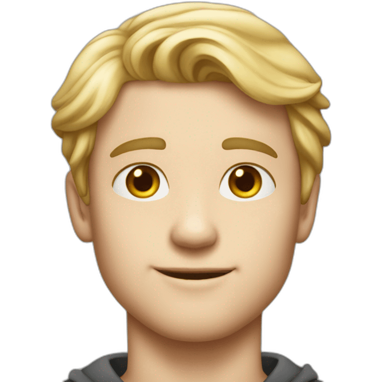 Hot rich handsome smart white boy emoji