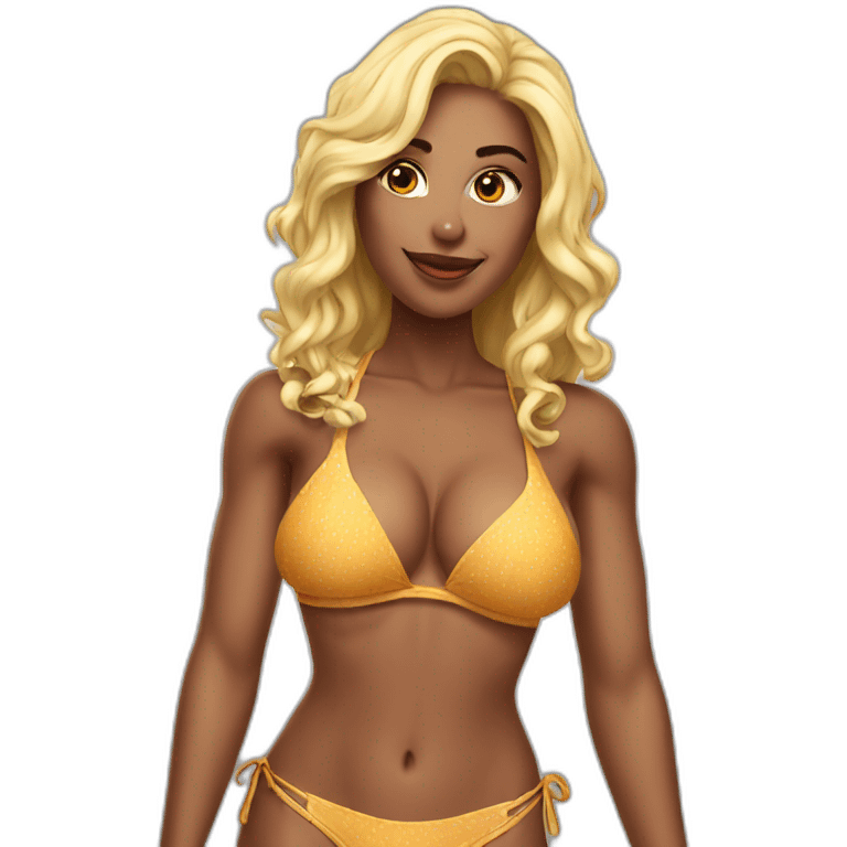 Sexy girl with bikini emoji