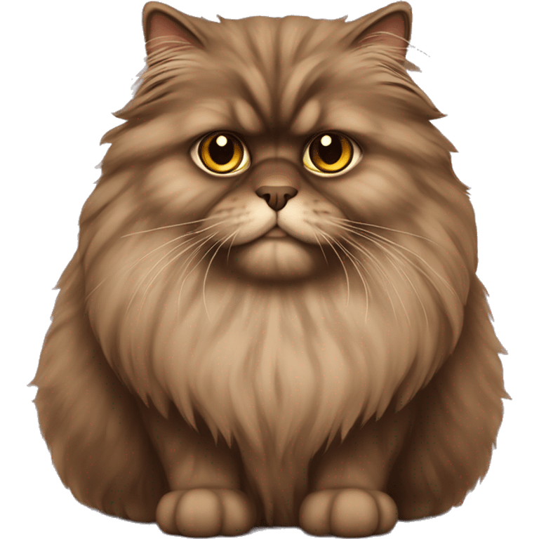 Fluffy brown persian cat emoji