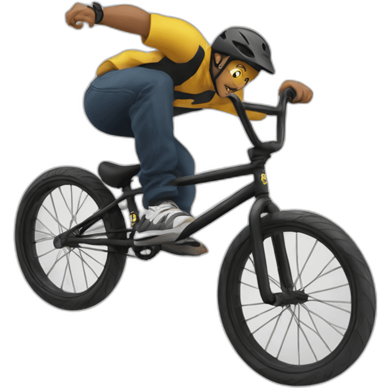 BMX rider tailwhip emoji