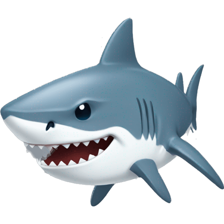 shark programming in javascript while crying emoji