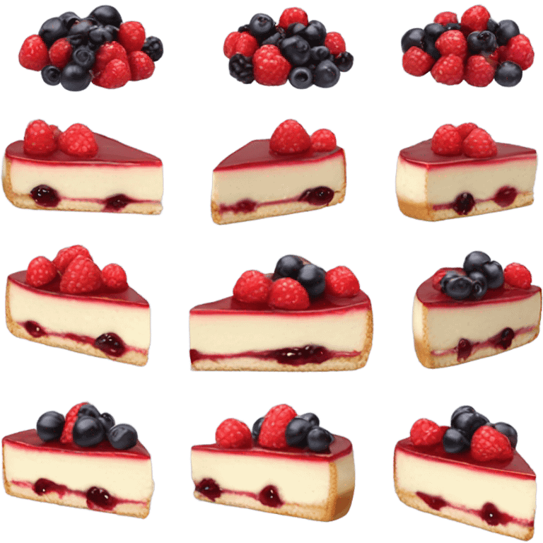 Realistic berry cheesecake  emoji