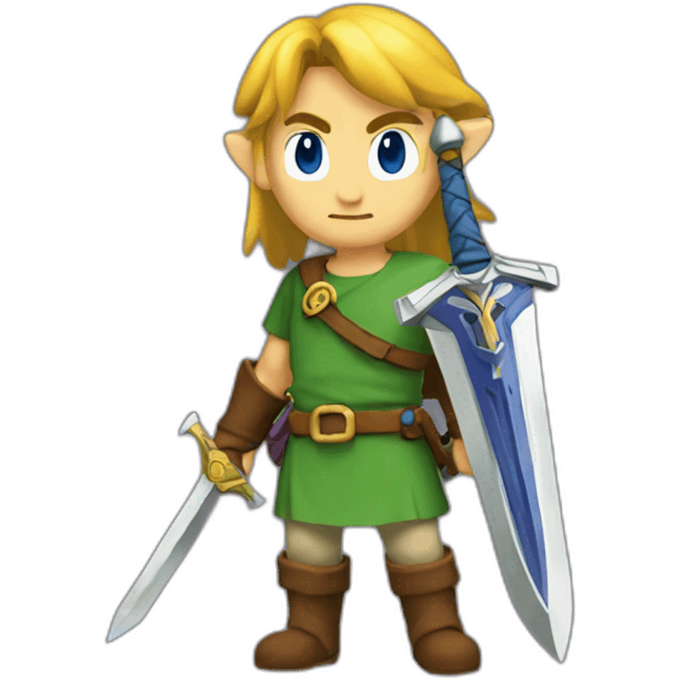 link with two master sword emoji