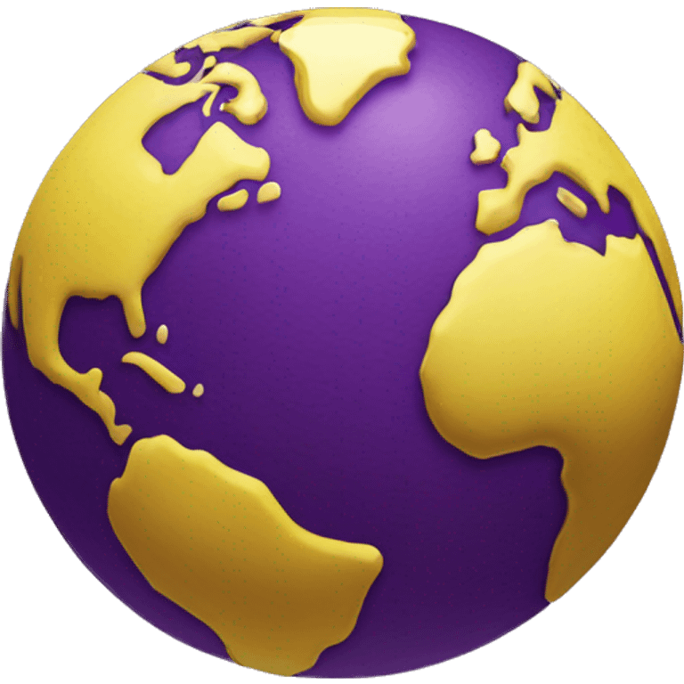 planet earth nut purple and yellow emoji