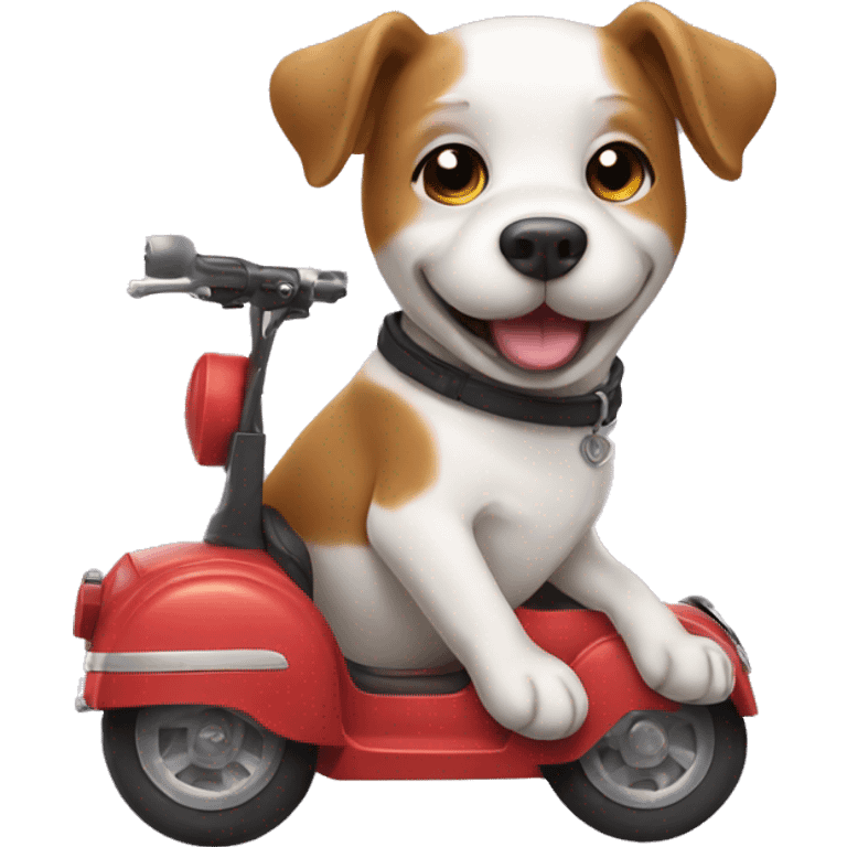 dog riding a scooter  emoji