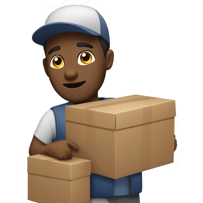 Delivery guy with package emoji