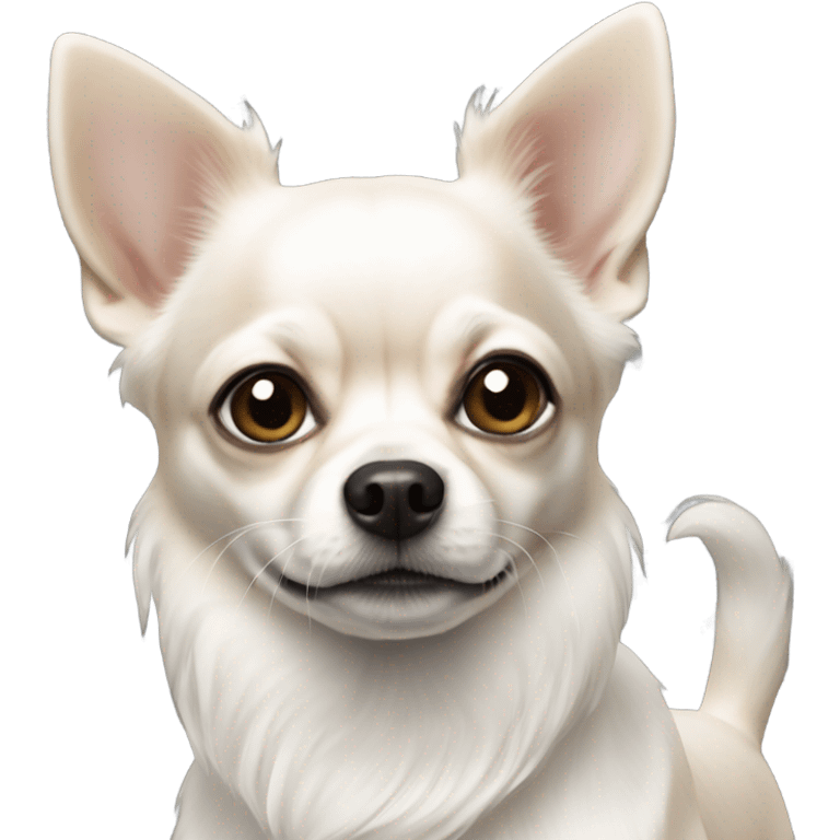 white realistic chihua emoji