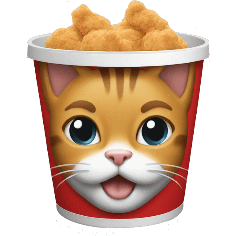 cat emoji + KFC bucket emoji