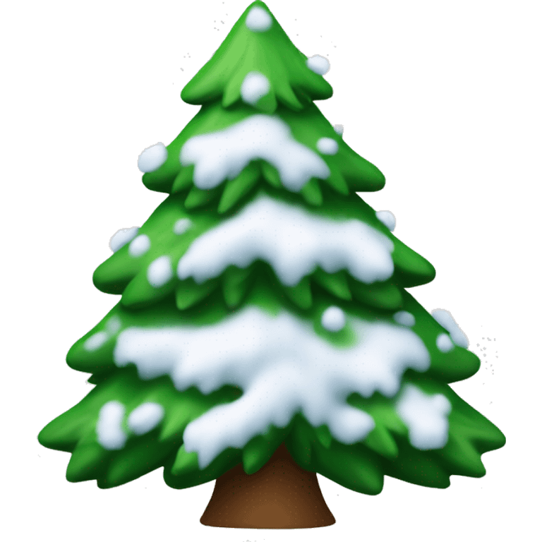 Sapin avec neige emoji