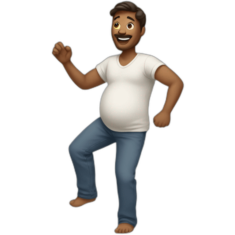 Dancing pregnant man emoji