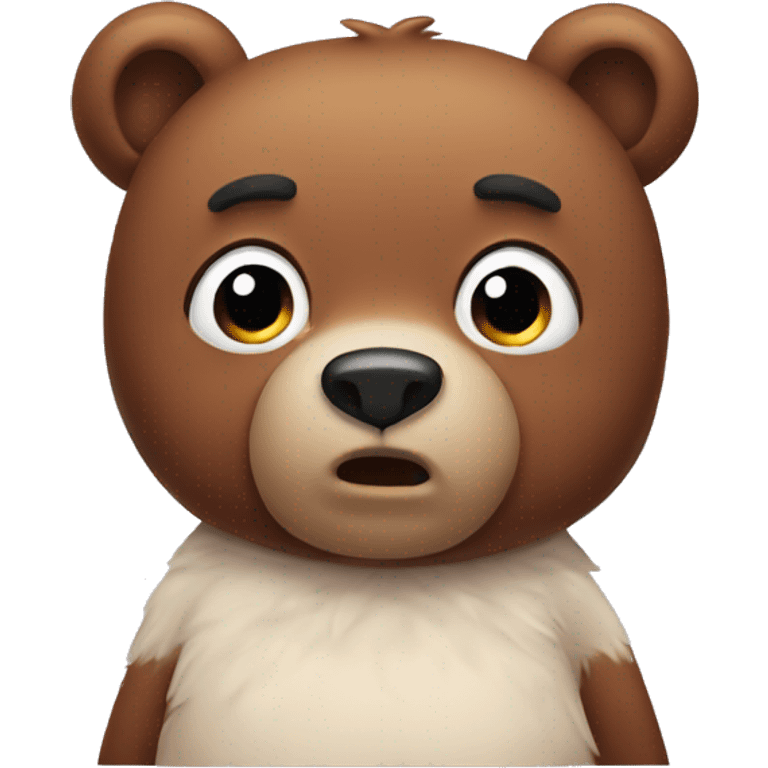 Embarrassed little bear emoji