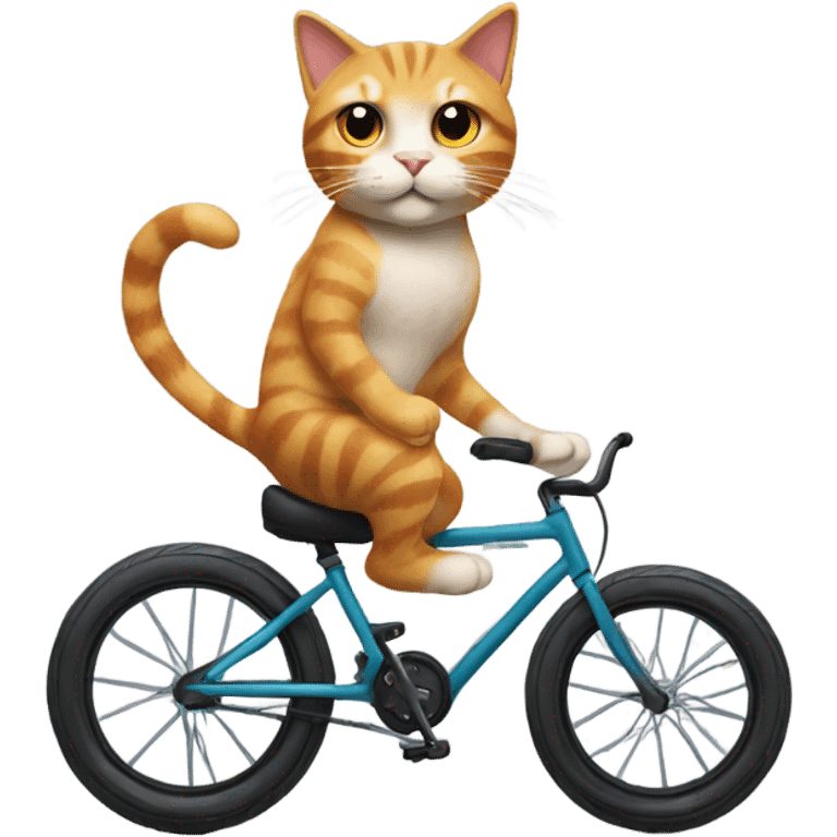 cat riding a unicycle emoji