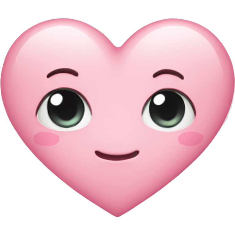 Cute light pink heart emoji