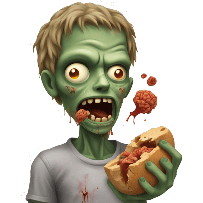 Zombie eating brains emoji