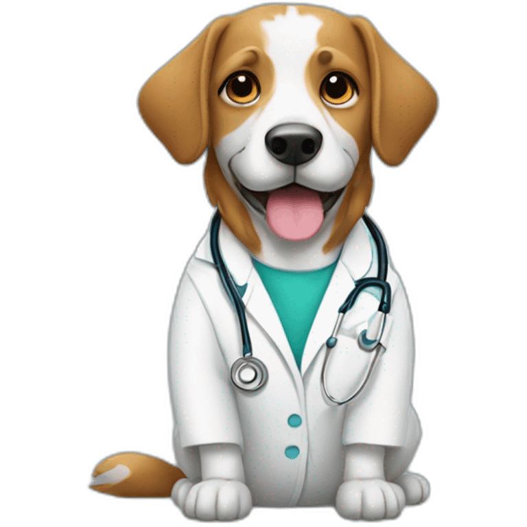 Hund als doctor emoji