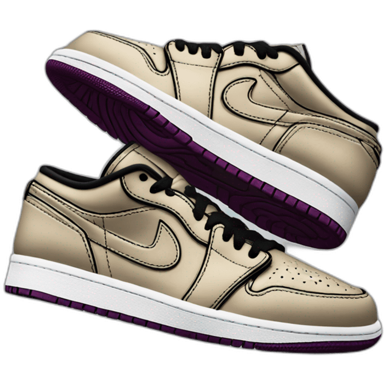 air jordan 1 low voodoo emoji