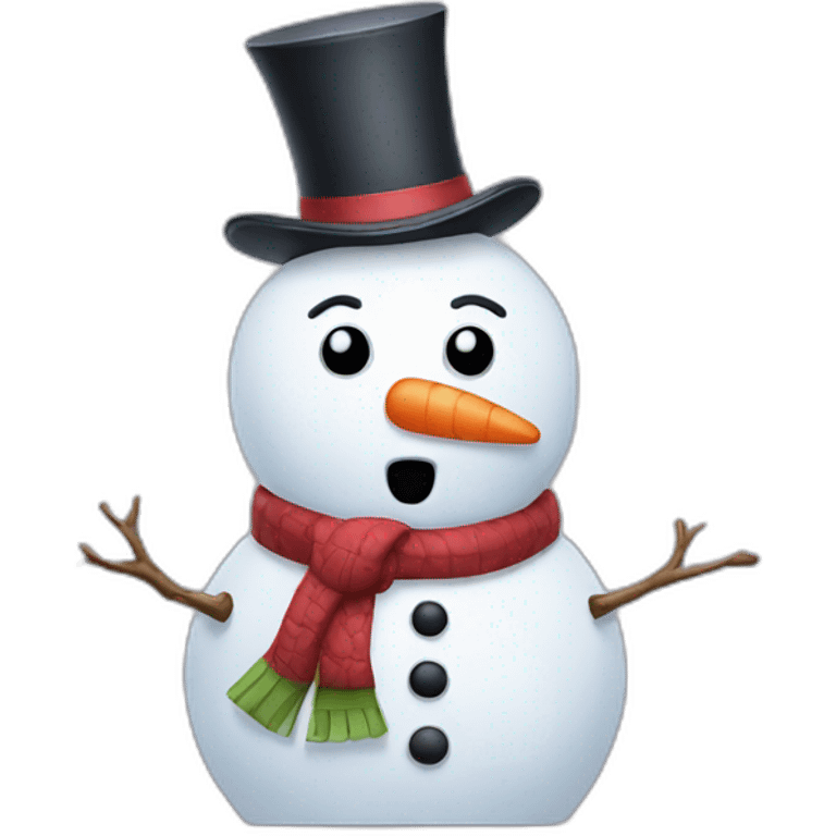 snowman worried emoji