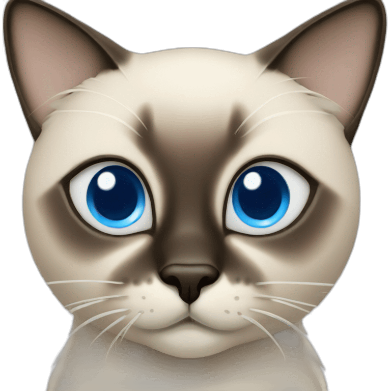 Siamese cat with blue eyes emoji