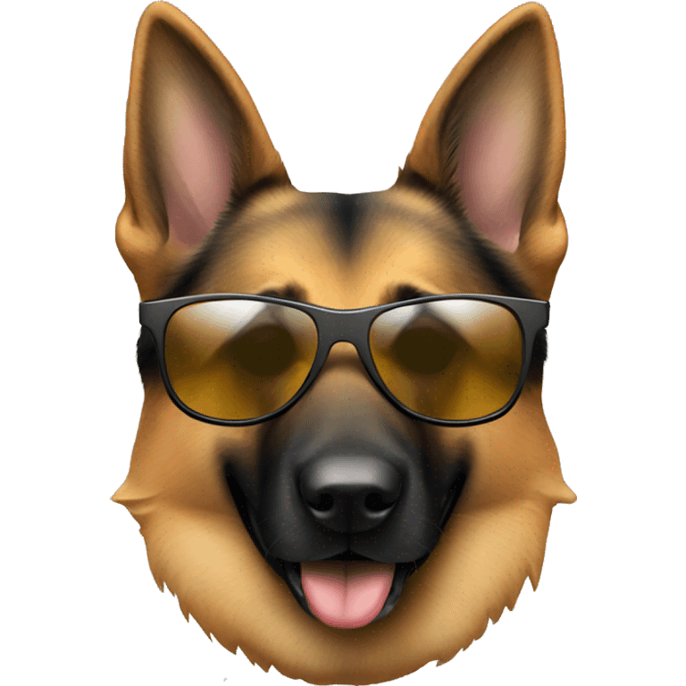 German shepherd with sunglasses on emoji