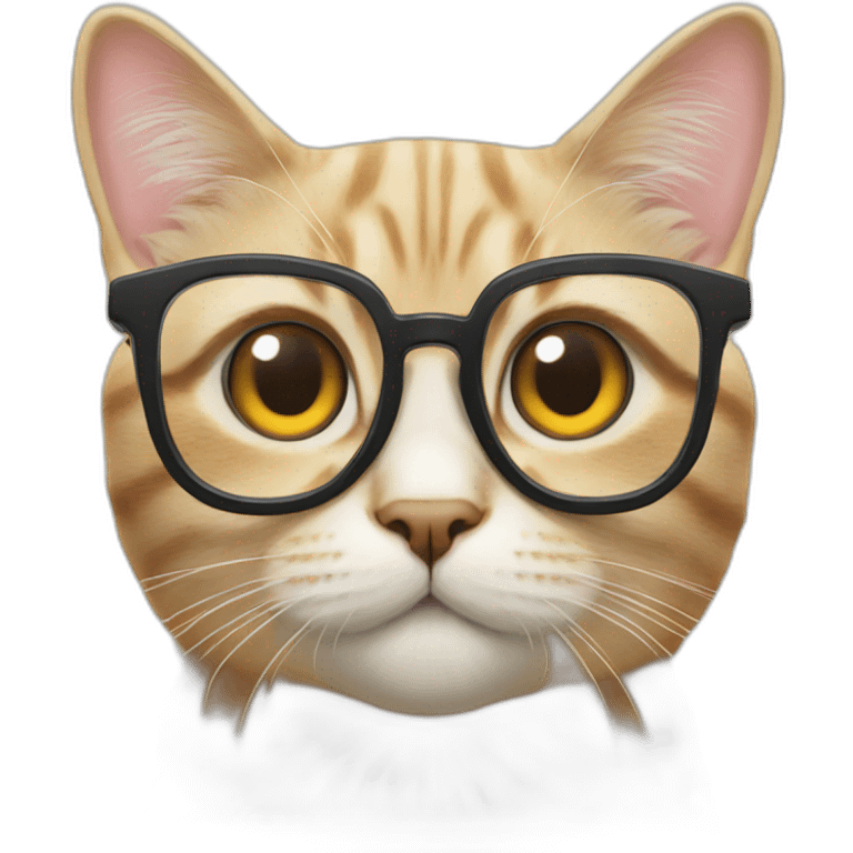 British broadcaster cat wearing glasses emoji