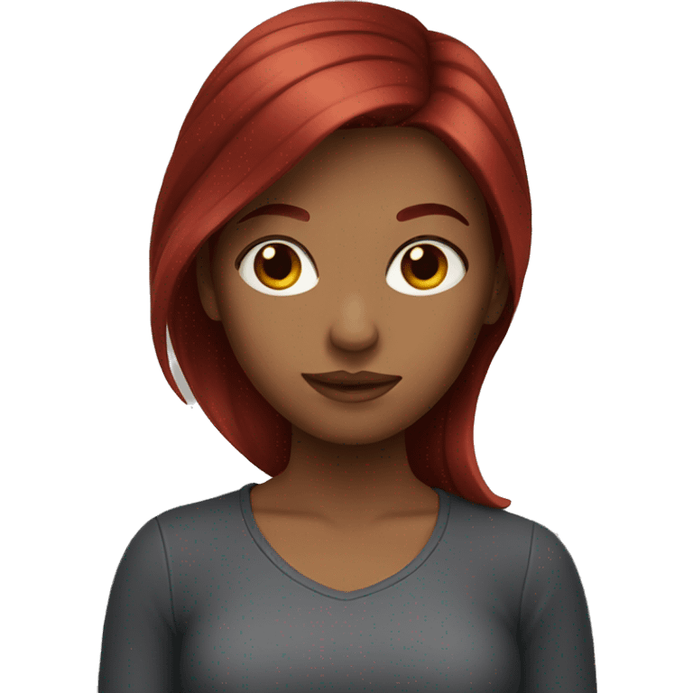 girl with dark red hair  emoji