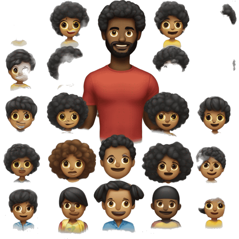 quero um casal de mãos dadas, a mulher tem cabelo ruivos e pele clara, o homem negro com um black power pequeno emoji