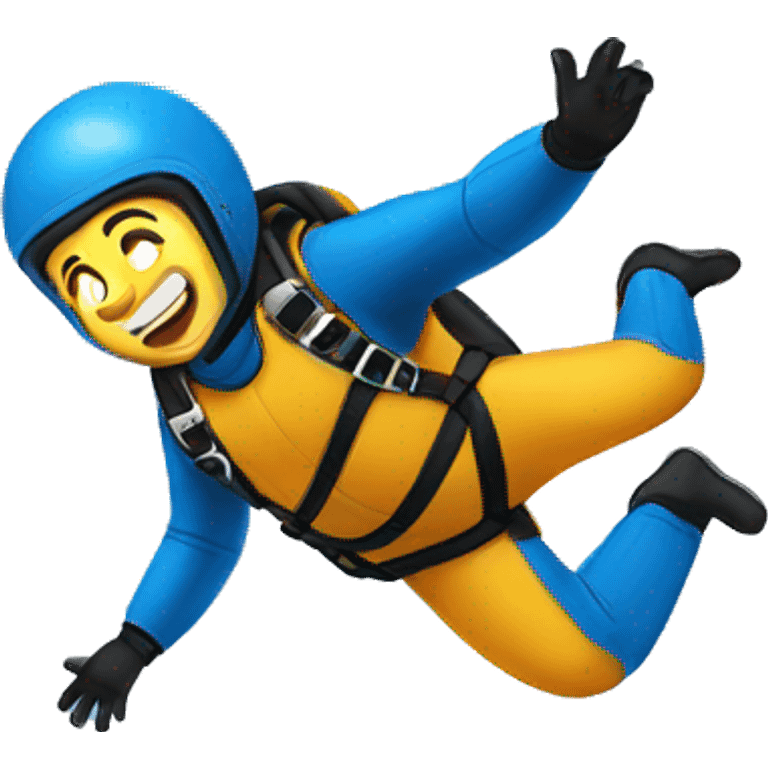 skydiver in freefall emoji