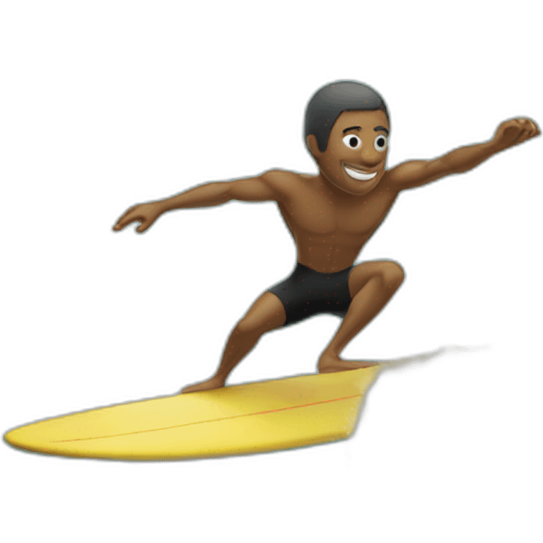 surfer swims on a board emoji