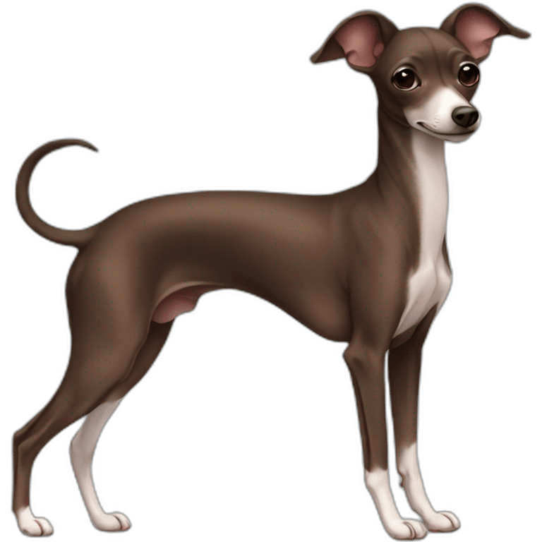 full body all brown and black italian greyhound chihuahua emoji