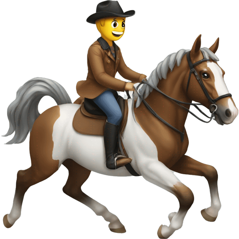 A horse riding a horse  emoji