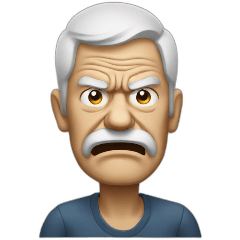 Angry old man emoji