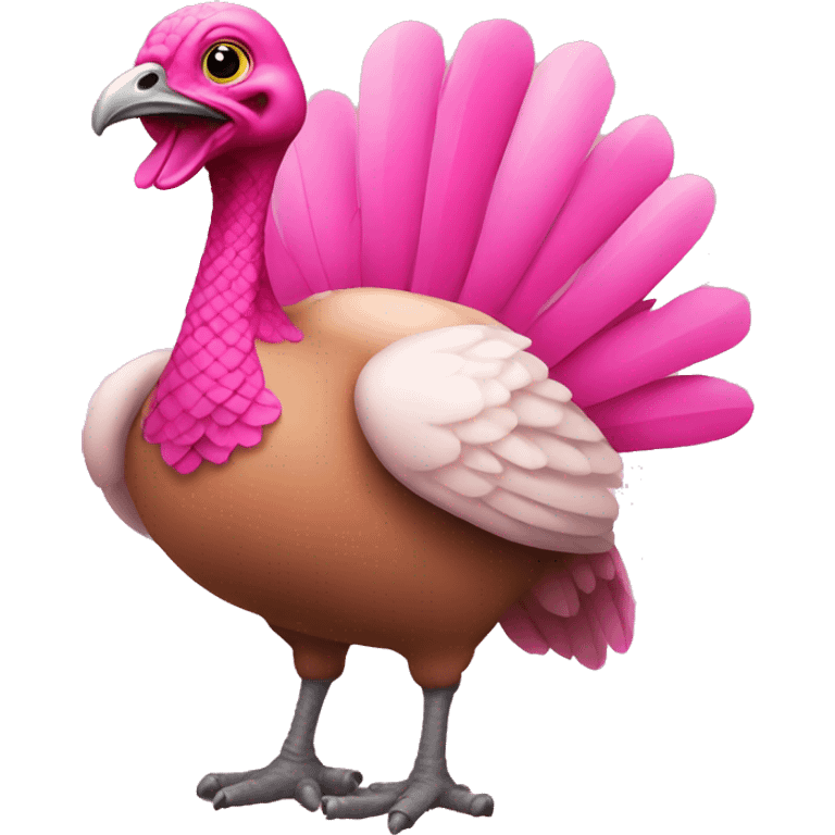 Pink turkey emoji