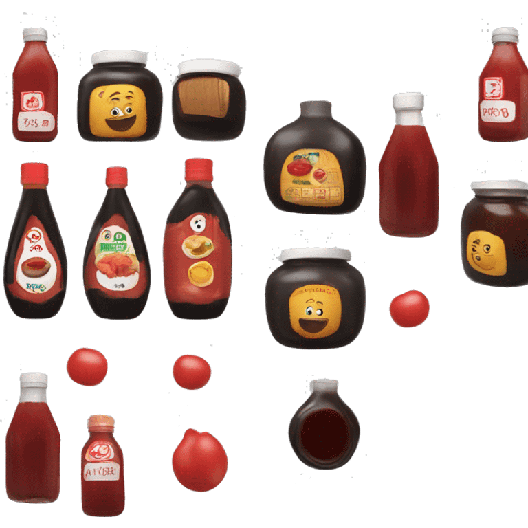 Soy sauce and ketchup emoji