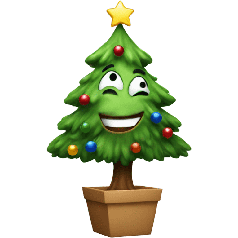 Excited Christmas tree emoji