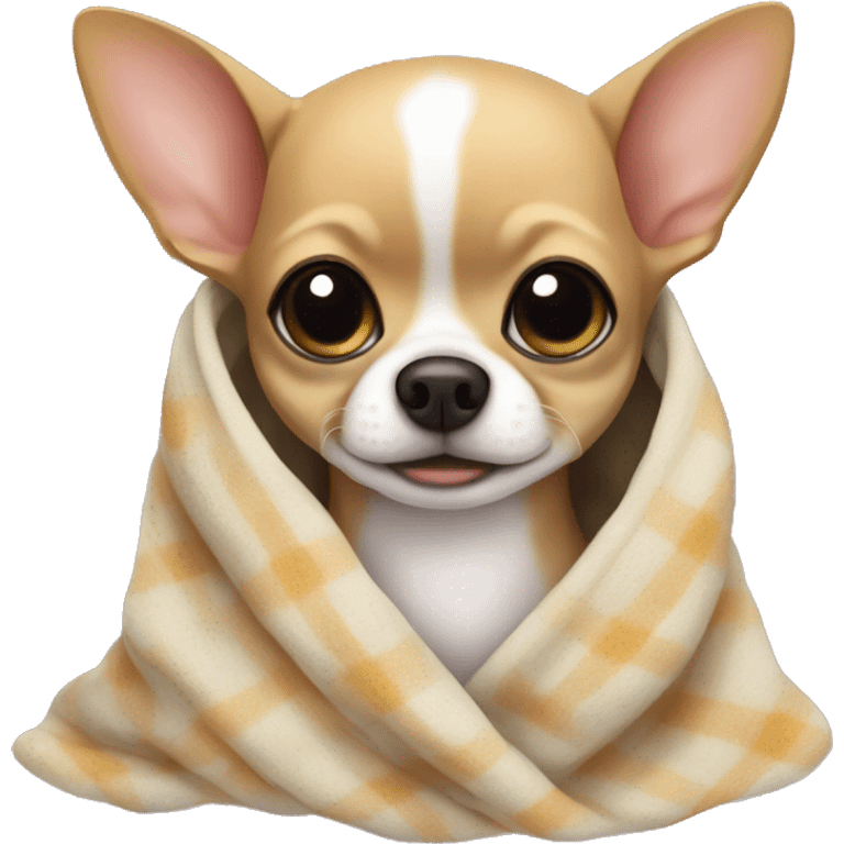 chihuahua in a blanket emoji