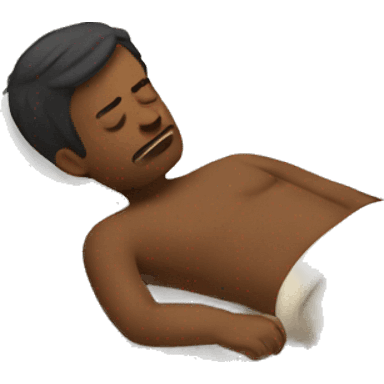 man sleeping on bed emoji