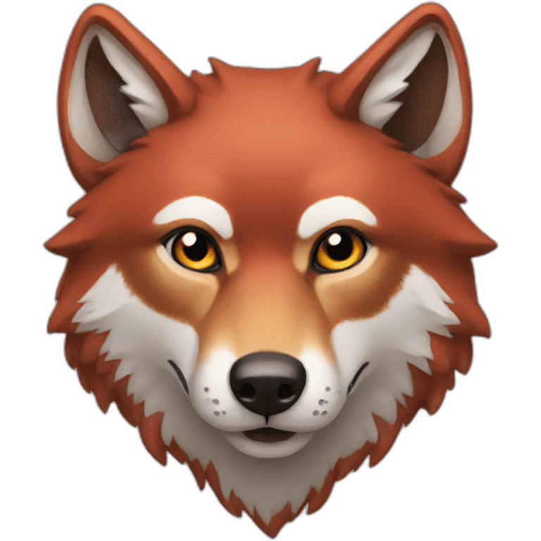 Red wolf emoji