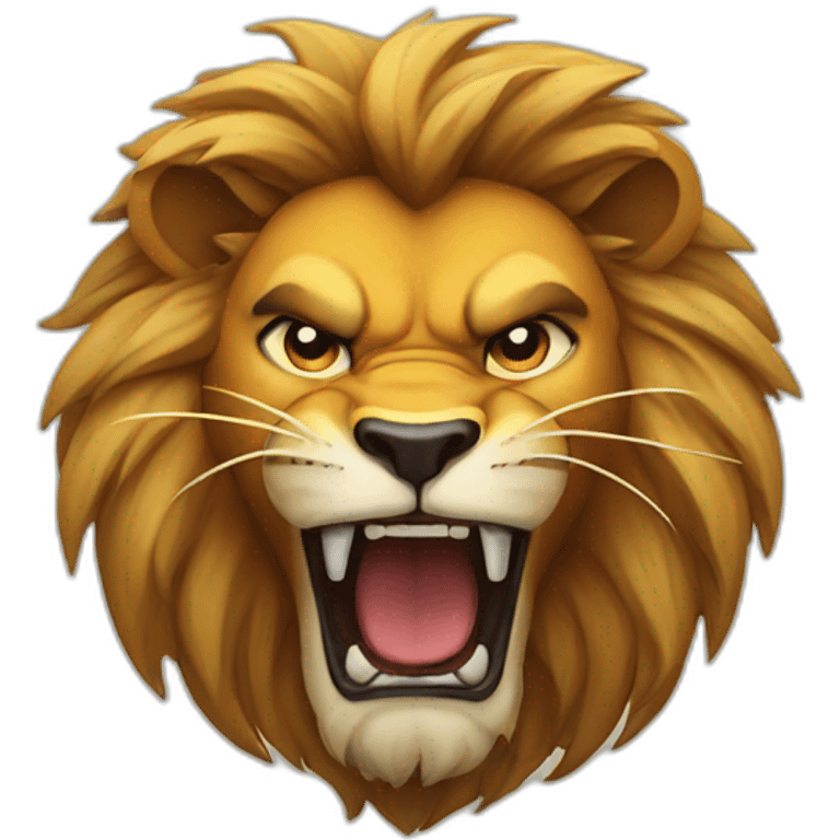 Angry lion emoji