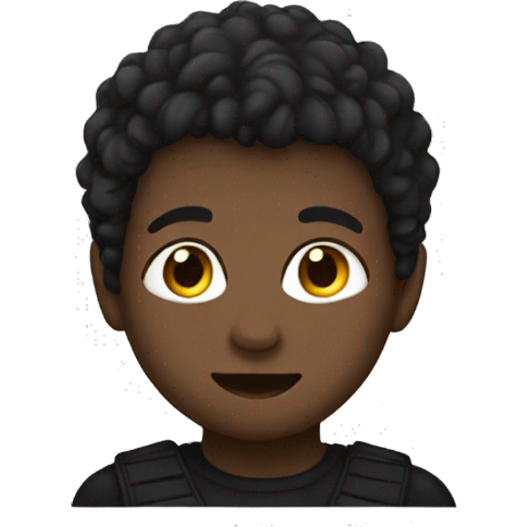 Boy with a black costume emoji