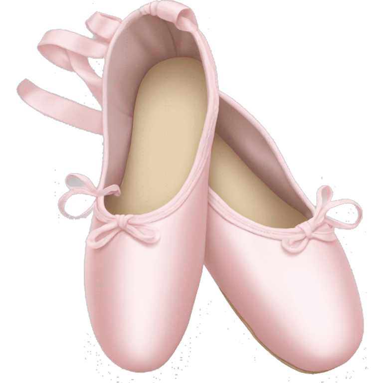 Pale light pink ballet shoes emoji