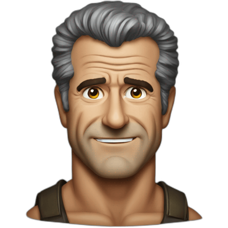 Mel Gibson portrait emoji