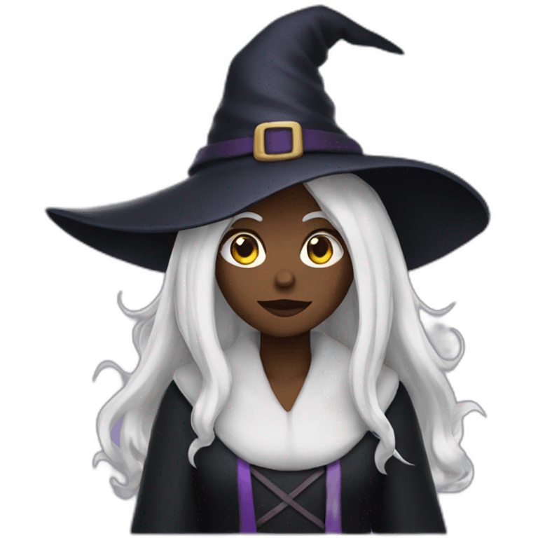 Witch with white hair emoji